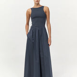 St Agni Bateau Cut Out Dress | Graphite (PRE-ORDER)