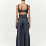 St Agni Bateau Cut Out Dress | Graphite (PRE-ORDER)