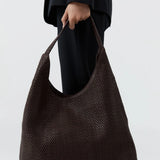 St Agni Lattice Weave Large Tote | Coffee