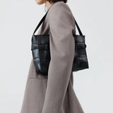 St Agni Woven Envelope Mini Tote | Black