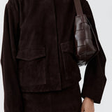 St Agni Woven Envelope Mini Tote | Chocolate