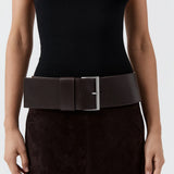 St Agni Wide Classic Belt | Coffee