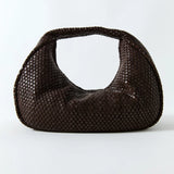 St Agni Lattice Weave Bon Bon Bag | Coffee