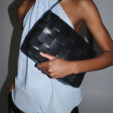 St Agni Woven Envelope Mini Tote | Black