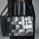 St Agni Woven Envelope Mini Tote | Black