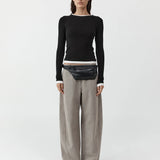 St Agni Organic Cotton Layered Long Sleeve | Jet Black (PRE-ORDER)