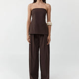 St Agni Strapless Rouleau Tie Top | Bark