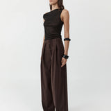 St Agni Relaxed Pleat Pants | Bark