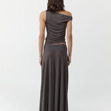 St Agni Fluid Jersey Skirt | Soot