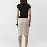 St Agni Fine Lace Skirt | Stone