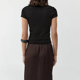 St Agni Fine Lace Skirt | Bark