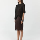 St Agni Fine Lace Skirt | Bark