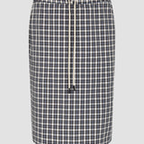 Bassike Yarn Dyes Check Pull On Skirt | Blue Check (PRE-ORDER)