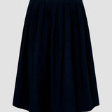 Bassike Crushed Cotton Gathered Skirt | Ink (PRE-ORDER)
