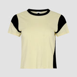 Bassike Moto Baby T-Shirt | Lemon Sorbet/Black (PRE-ORDER)
