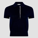 Bassike Knitted Cotton Baby Polo | Ink