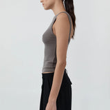 St Agni Organic Cotton Ballerina Top | Clay