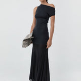 St Agni Fine Jersey Circle Hem Dress | Charcoal