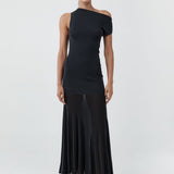 St Agni Fine Jersey Circle Hem Dress | Charcoal