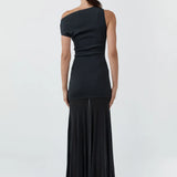 St Agni Fine Jersey Circle Hem Dress | Charcoal
