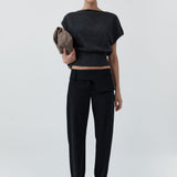 St Agni Belt Detail Pants | Black (PRE-ORDER)