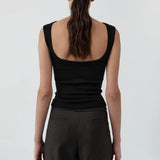 St Agni Organic Cotton Ballerina Top | Jet Black (PRE-ORDER)