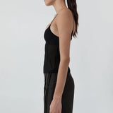 St Agni Stretch Silk Cami | Black