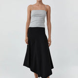St Agni Asymm Drape Skirt | Black