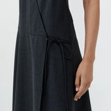 St Agni Wool Wrap Dress | Dark Graphite