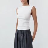 St Agni Organic Cotton Ballerina Top | White (PRE-ORDER)