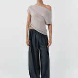 St Agni Silk Adjustable Balloon Pants | Washed Black