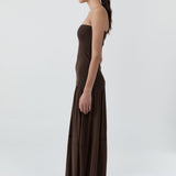 St Agni Strapless Balloon Hem Dress | Cedar (PRE-ORDER)