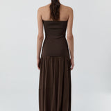 St Agni Strapless Balloon Hem Dress | Cedar (PRE-ORDER)