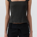 St Agni Wool Cap Sleeve Top | Umber (PRE-ORDER)