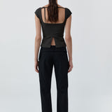 St Agni Wool Cap Sleeve Top | Umber (PRE-ORDER)