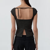 St Agni Wool Cap Sleeve Top | Umber (PRE-ORDER)