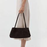 St Agni Suede Woven Envelope Mini Tote | Coffee