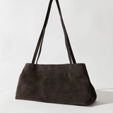 St Agni Suede Origami Tote | Coffee