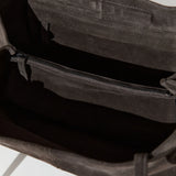 St Agni Suede Origami Tote | Coffee