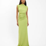 With Harper Lu Structured Shoulder Gown | Emerald