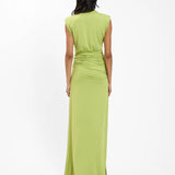 With Harper Lu Structured Shoulder Gown | Emerald
