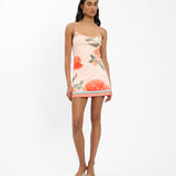 With Harper Lu Fitted Mini Dress | Peach Floral (PRE-ORDER)