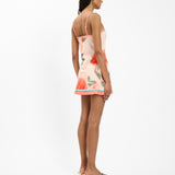 With Harper Lu Fitted Mini Dress | Peach Floral (PRE-ORDER)