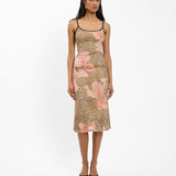 With Harper Lu Midi Skirt Mesh | Leopard (PRE-ORDER)