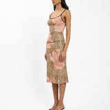 With Harper Lu Midi Skirt Mesh | Leopard (PRE-ORDER)