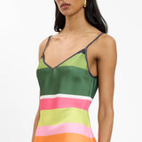 With Harper Lu Bias Mini Dress | Emerald Stripe