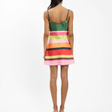 With Harper Lu Bias Mini Dress | Emerald Stripe