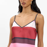 With Harper Lu Bias Mini Dress | Fuschia Stripe
