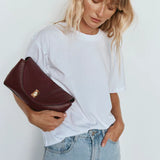 Vestirsi Sloane Leather Convertible Clutch | Bordeaux