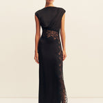 Eniko Lace Gathered Maxi Dress